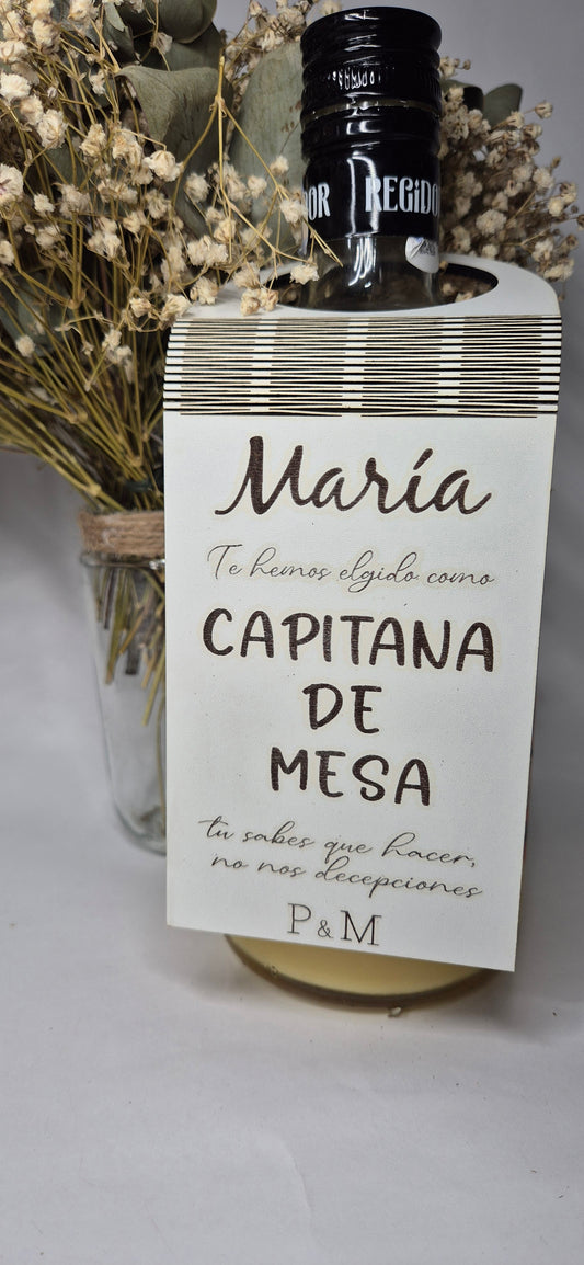 Capitán de mesa de madera