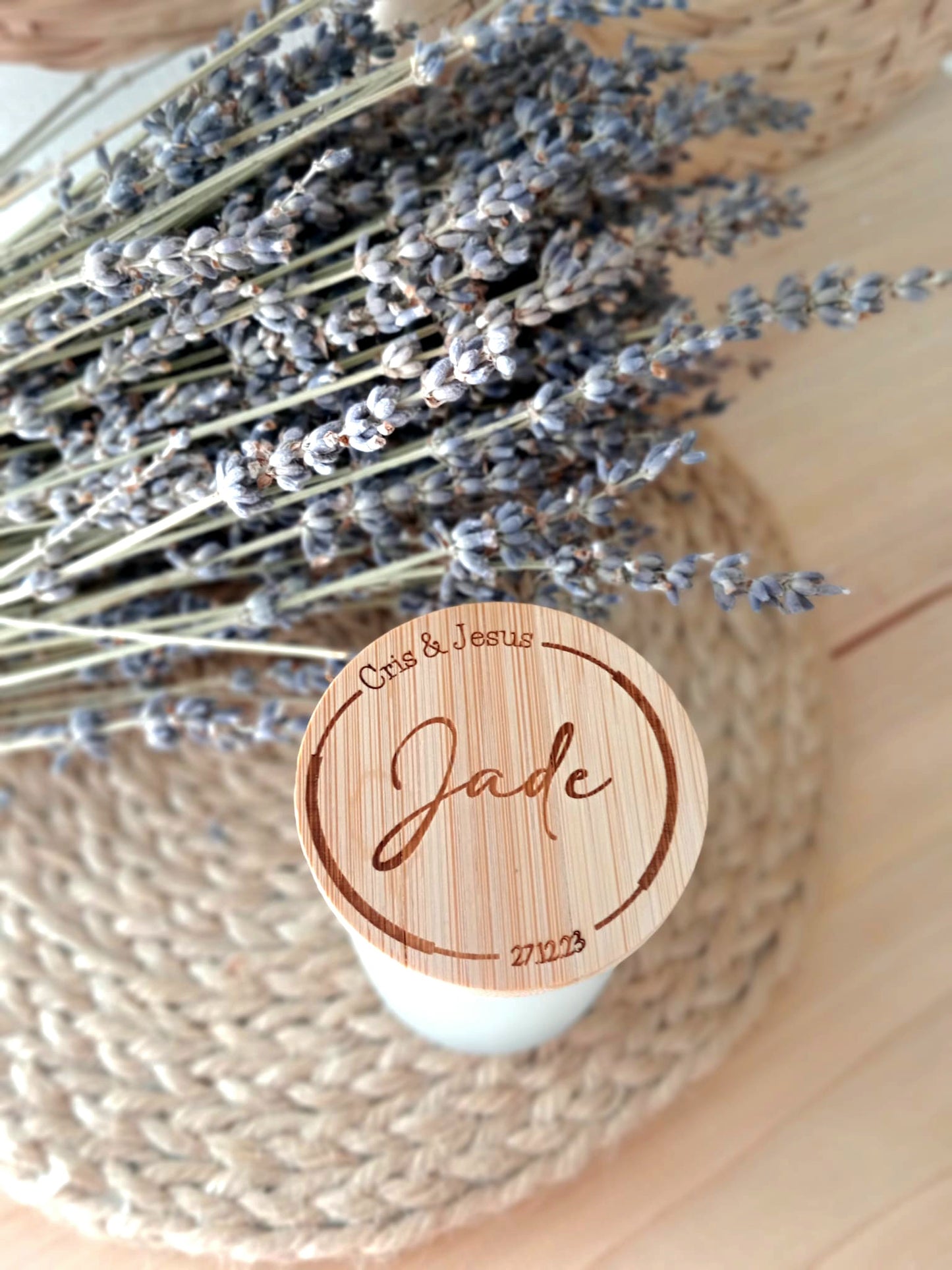 Vela personalizada vainilla