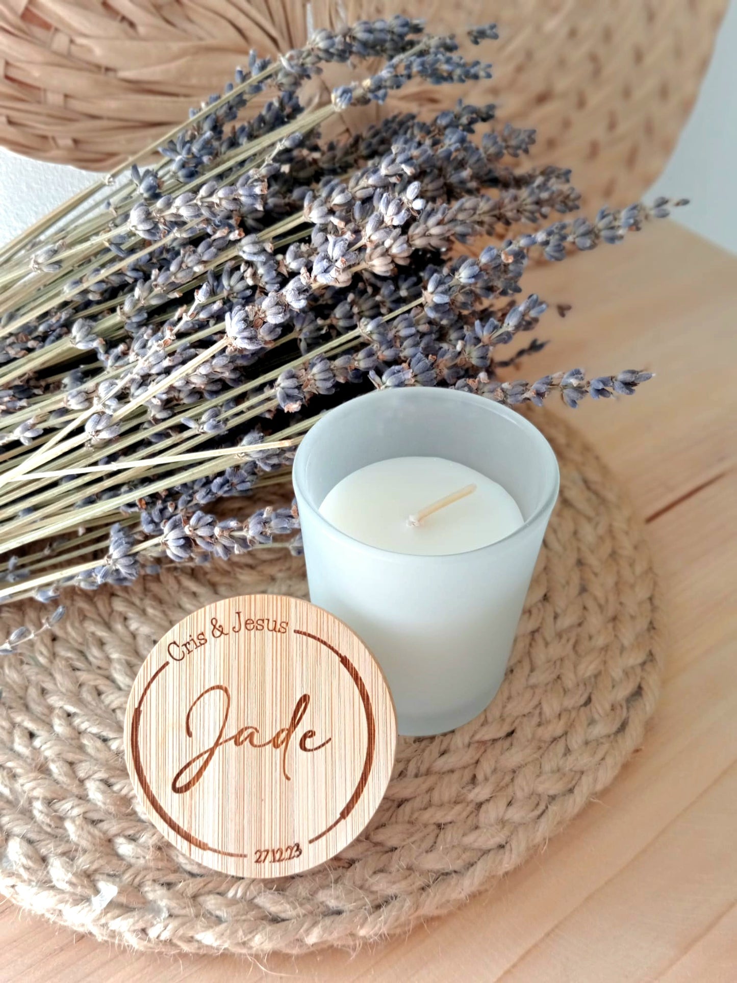 Vela personalizada vainilla